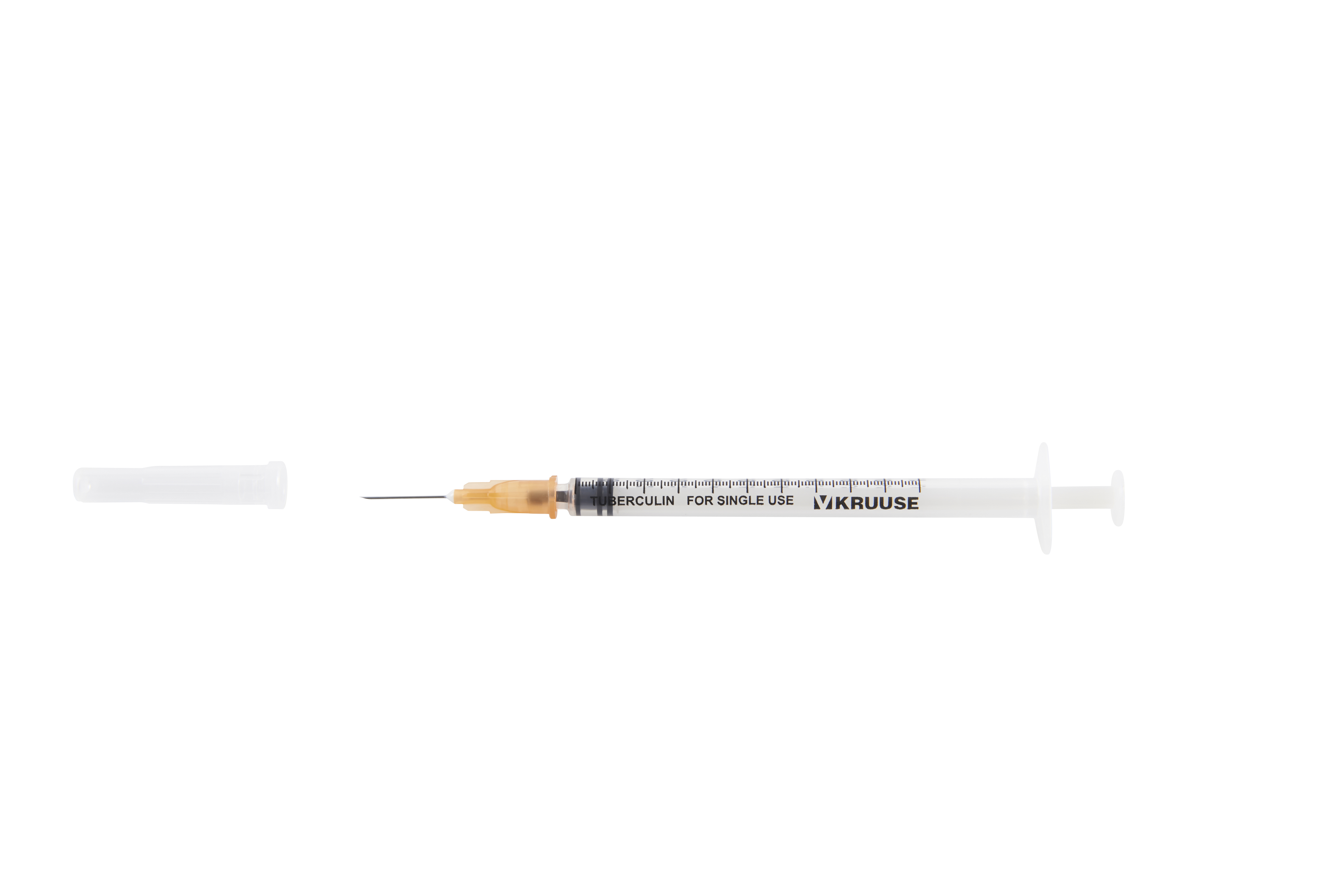 KRUUSE Disposable TBC Syringe, 3-comp, 1 ml, 25G x 5/8