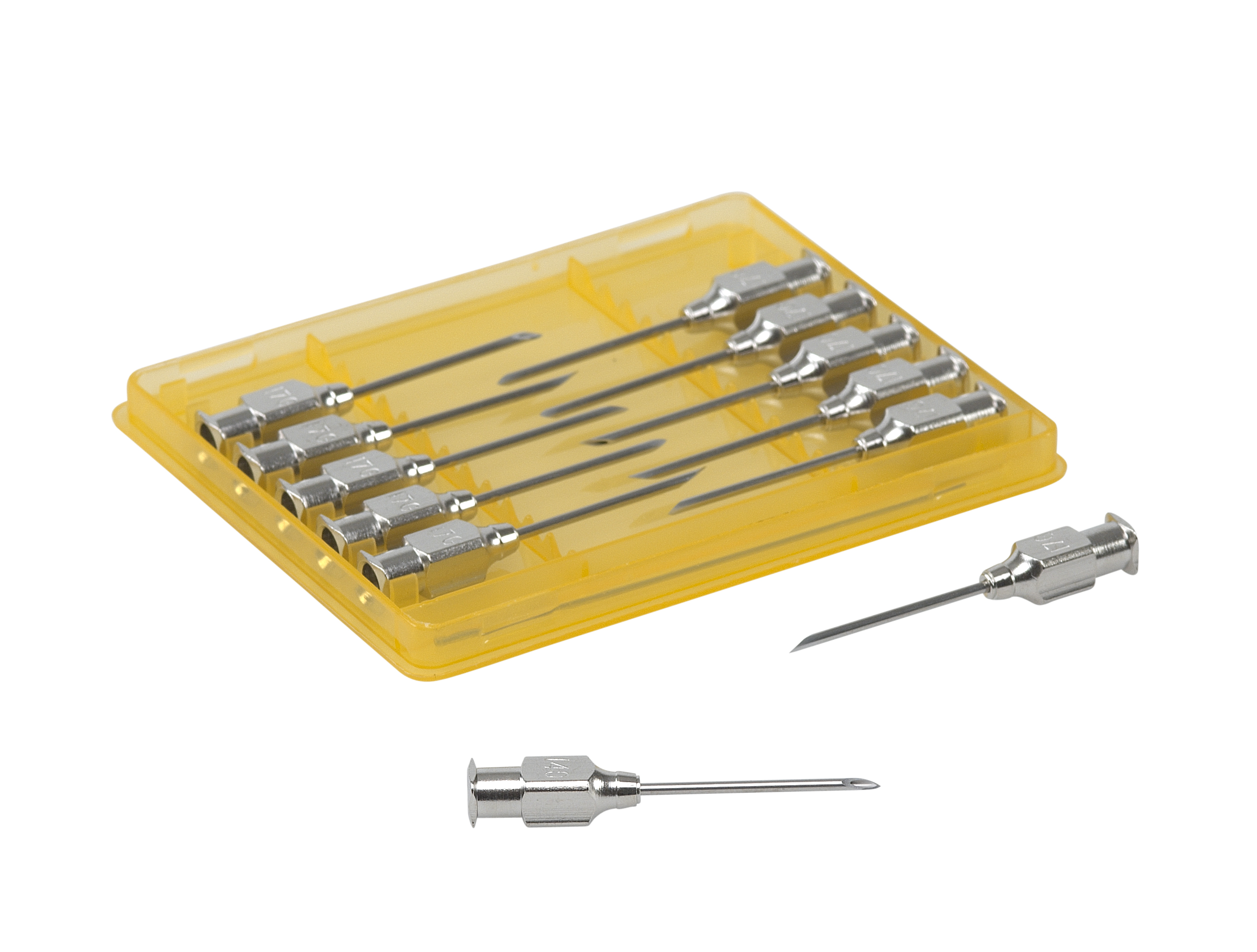 KRUUSE-Vet Needles, 1.4 x 25 mm, 17G x 1, Luer Lock, 12/pk