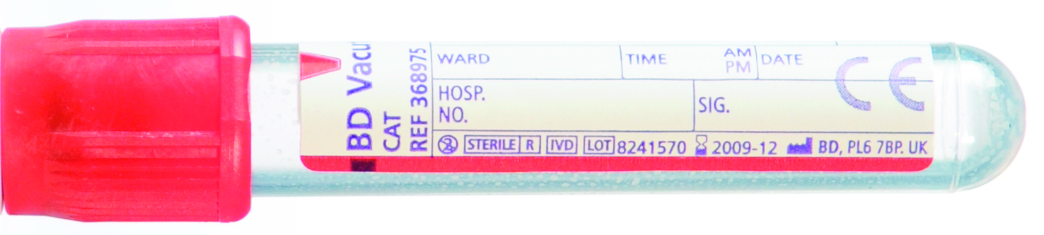 BD Vacutainer, Plain, 4 ml, 100/pk