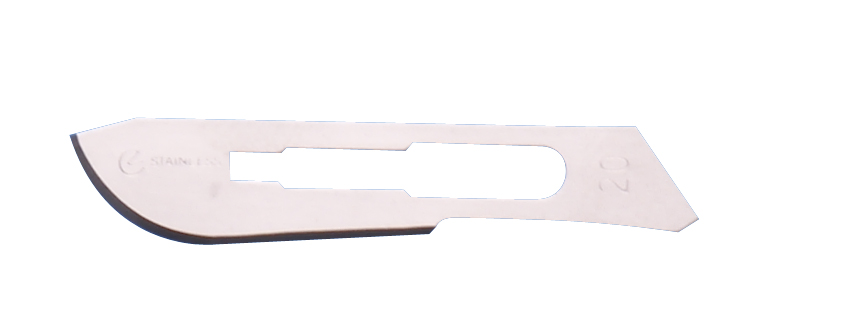 Scalpel blade No 20 stainlesssteel, sterile, 100/pk