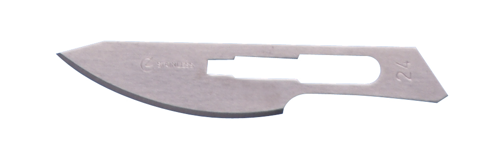Scalpel blade no 24 stainlesssteel, sterile, 100 pcs