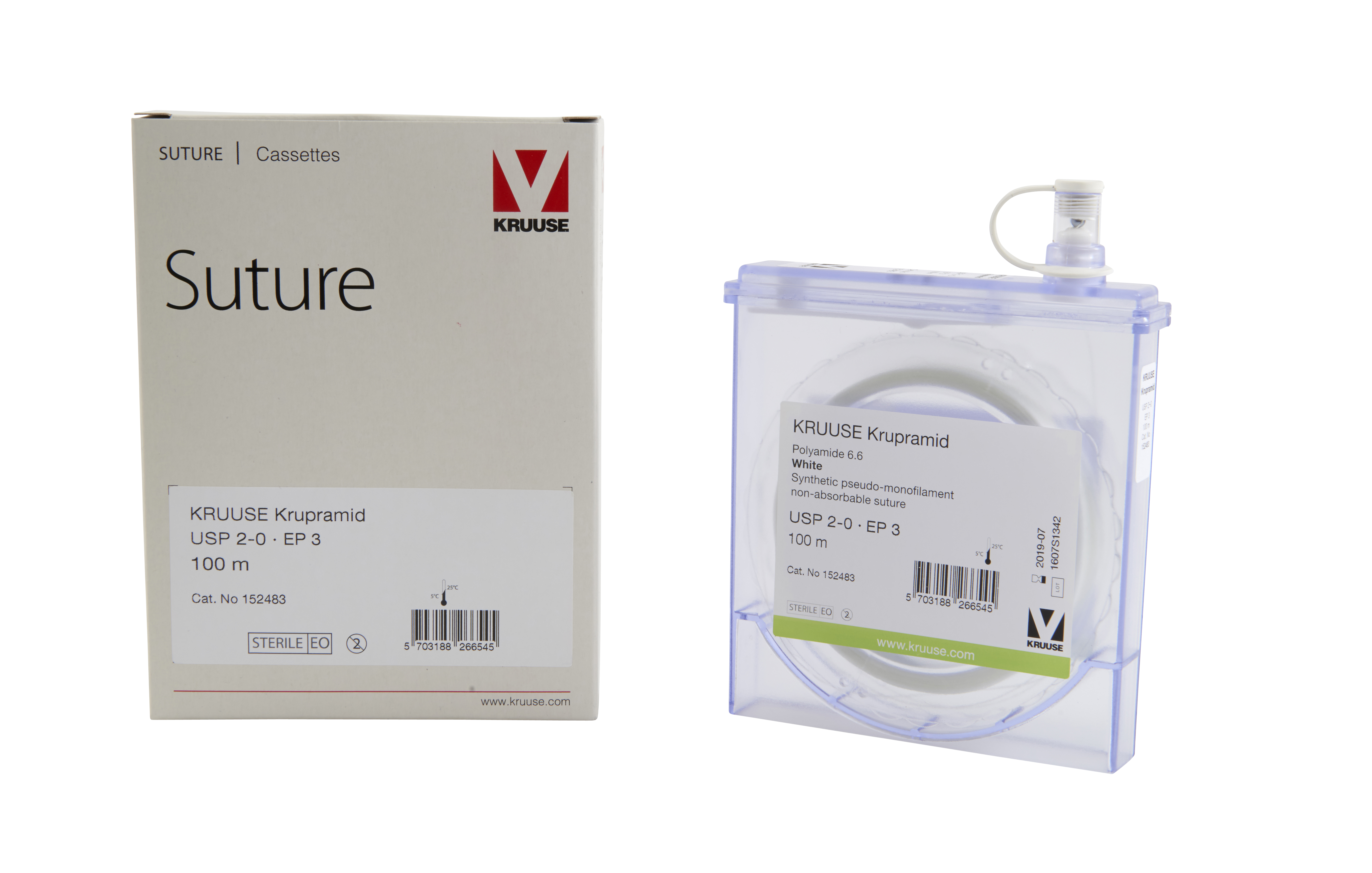 KRUUSE Krupramid Suture, USP 2-0, 100 m