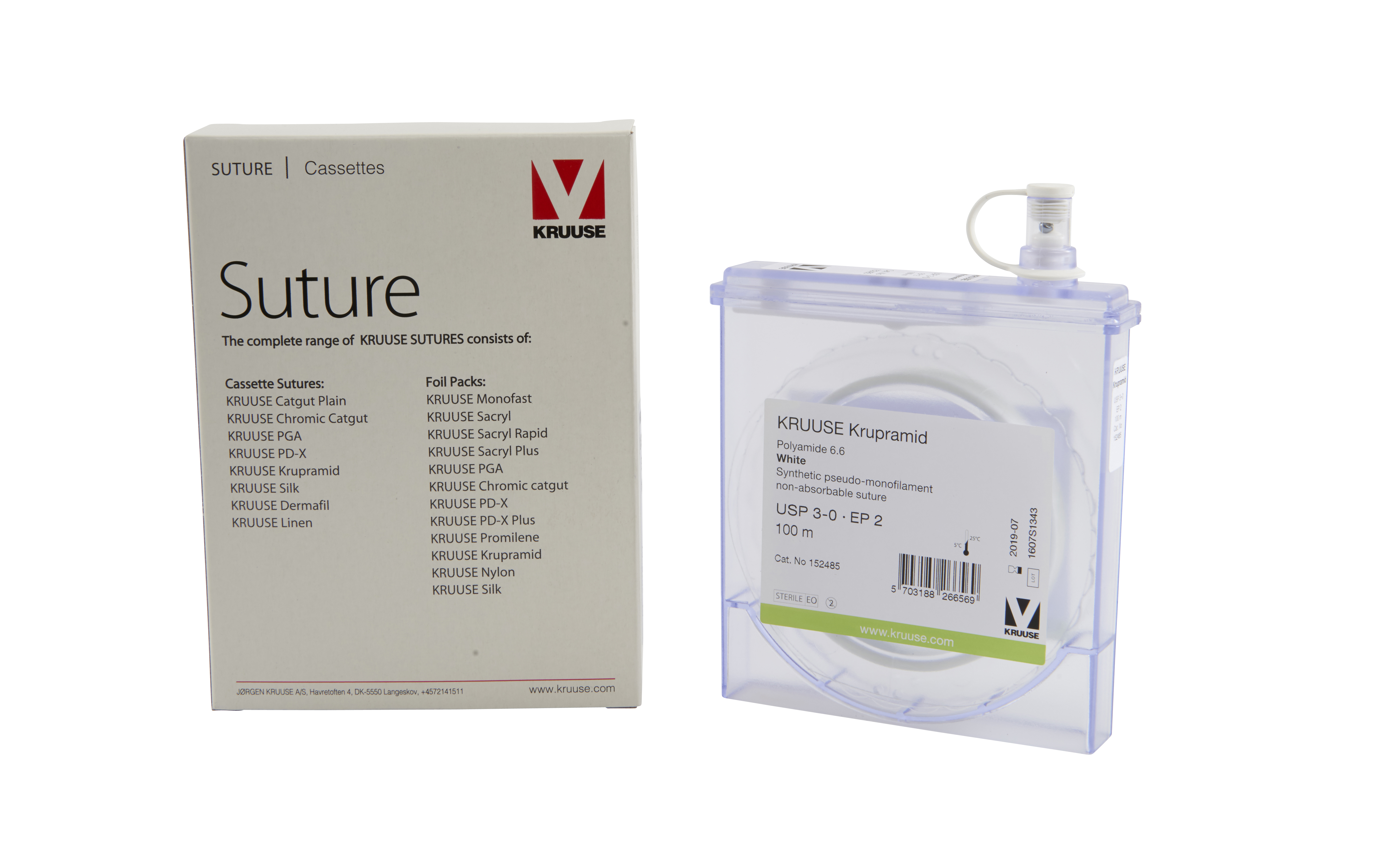 KRUUSE Krupramid Suture, USP 3-0, 100 m