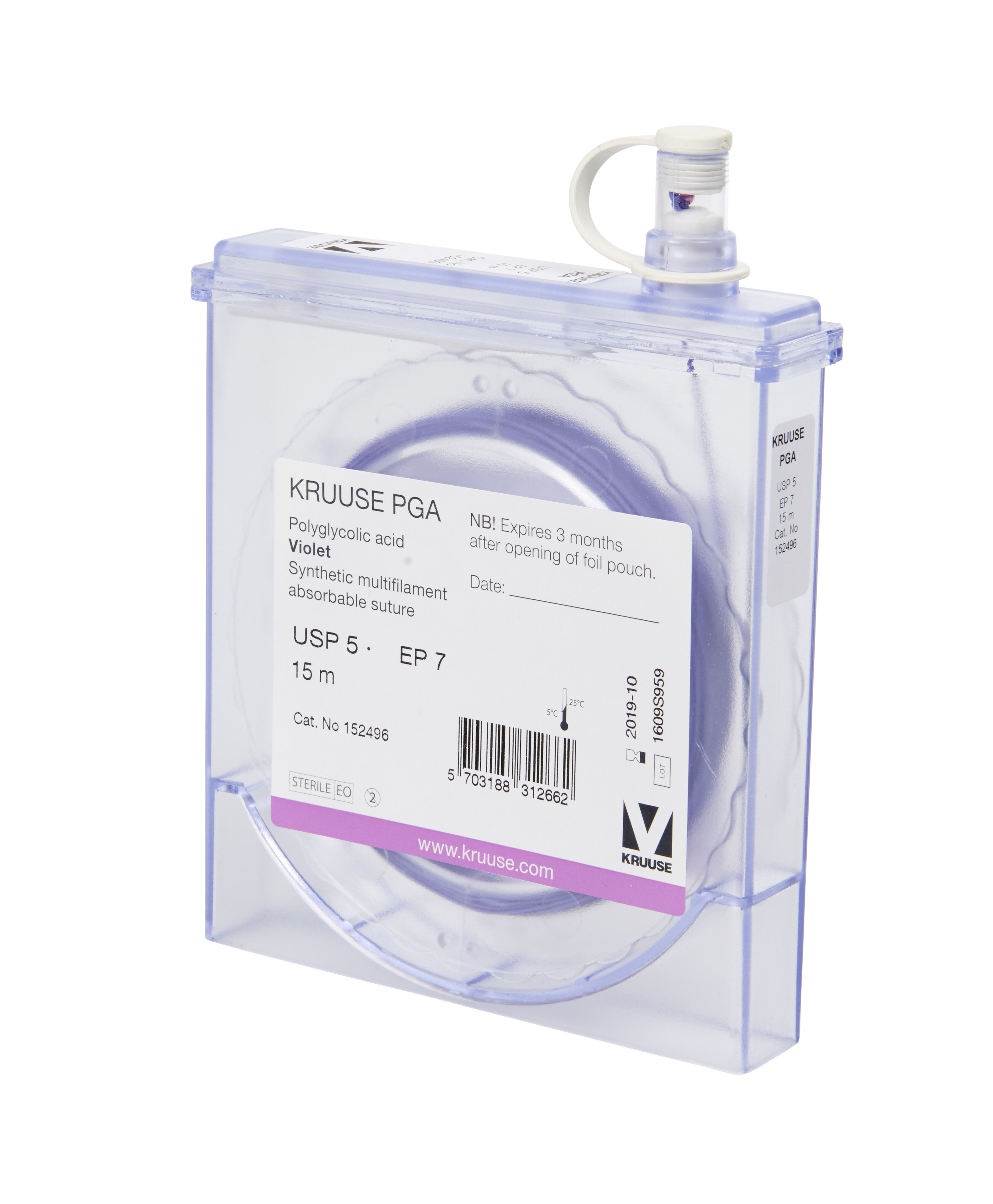 KRUUSE PGA Suture, USP 5/EP 7, 15 m