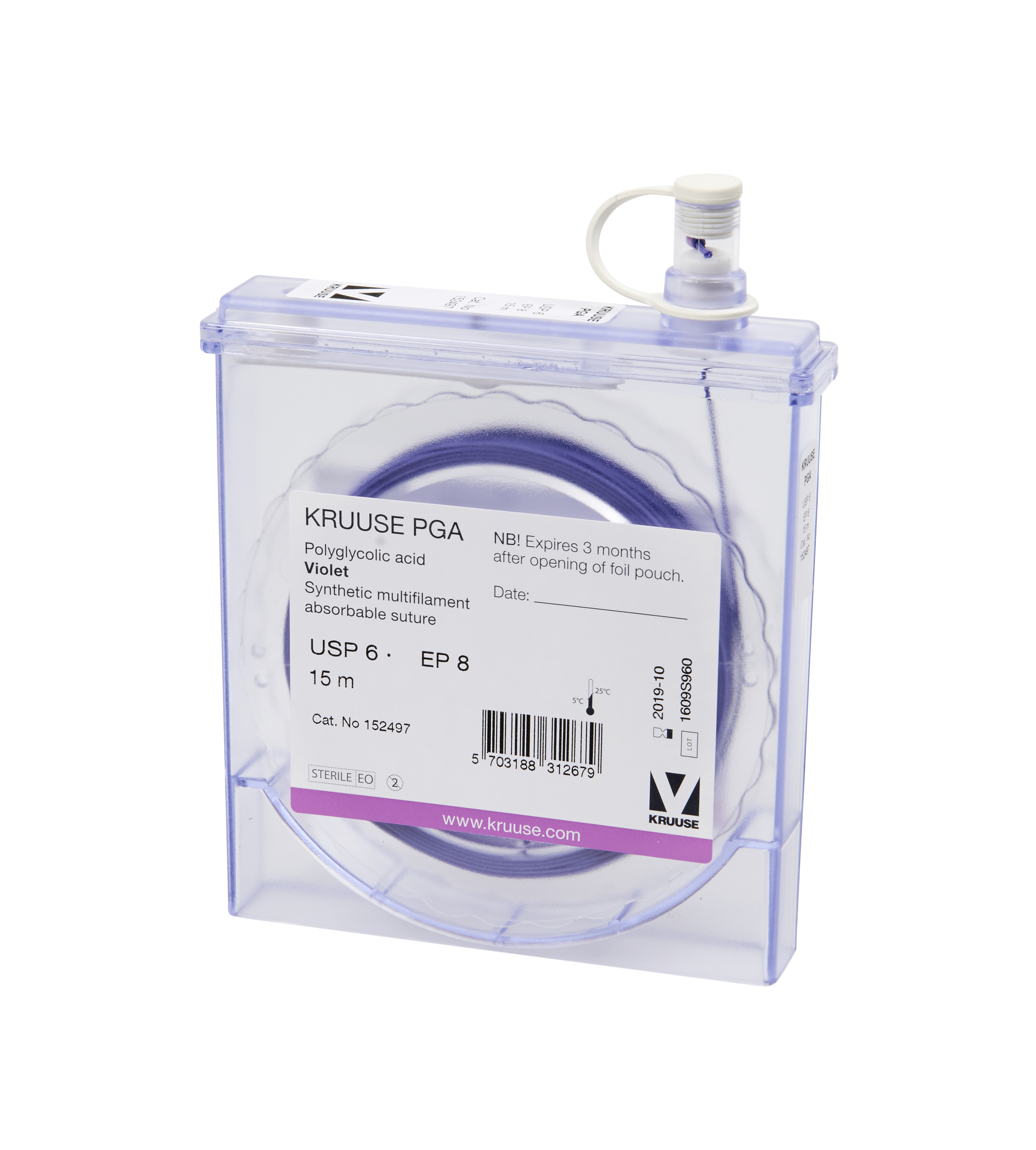 KRUUSE PGA Suture, USP 6/EP 8, 15 m