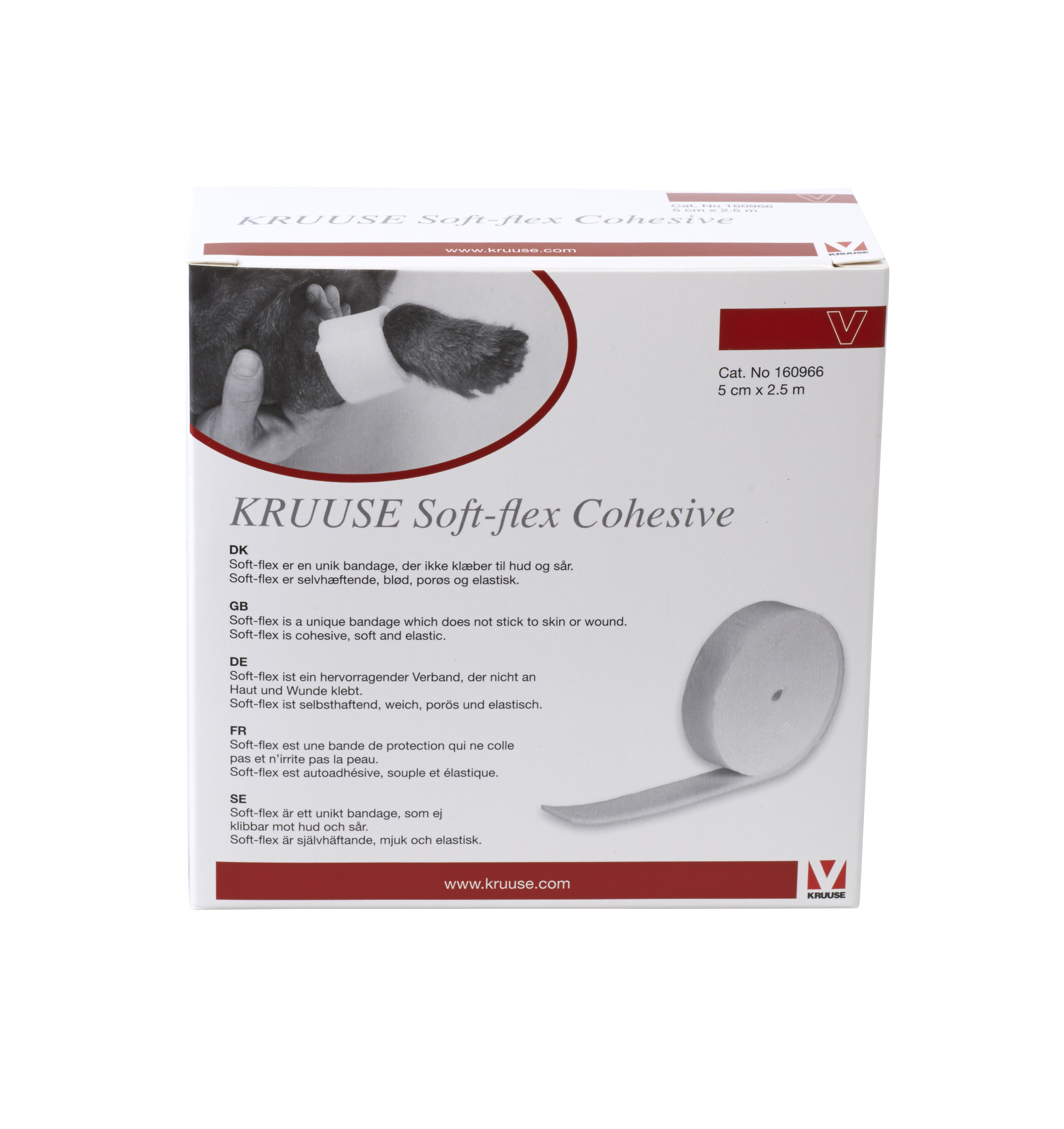 KRUUSE Soft-flex, 5 cm x 2.5 m, Cohesive