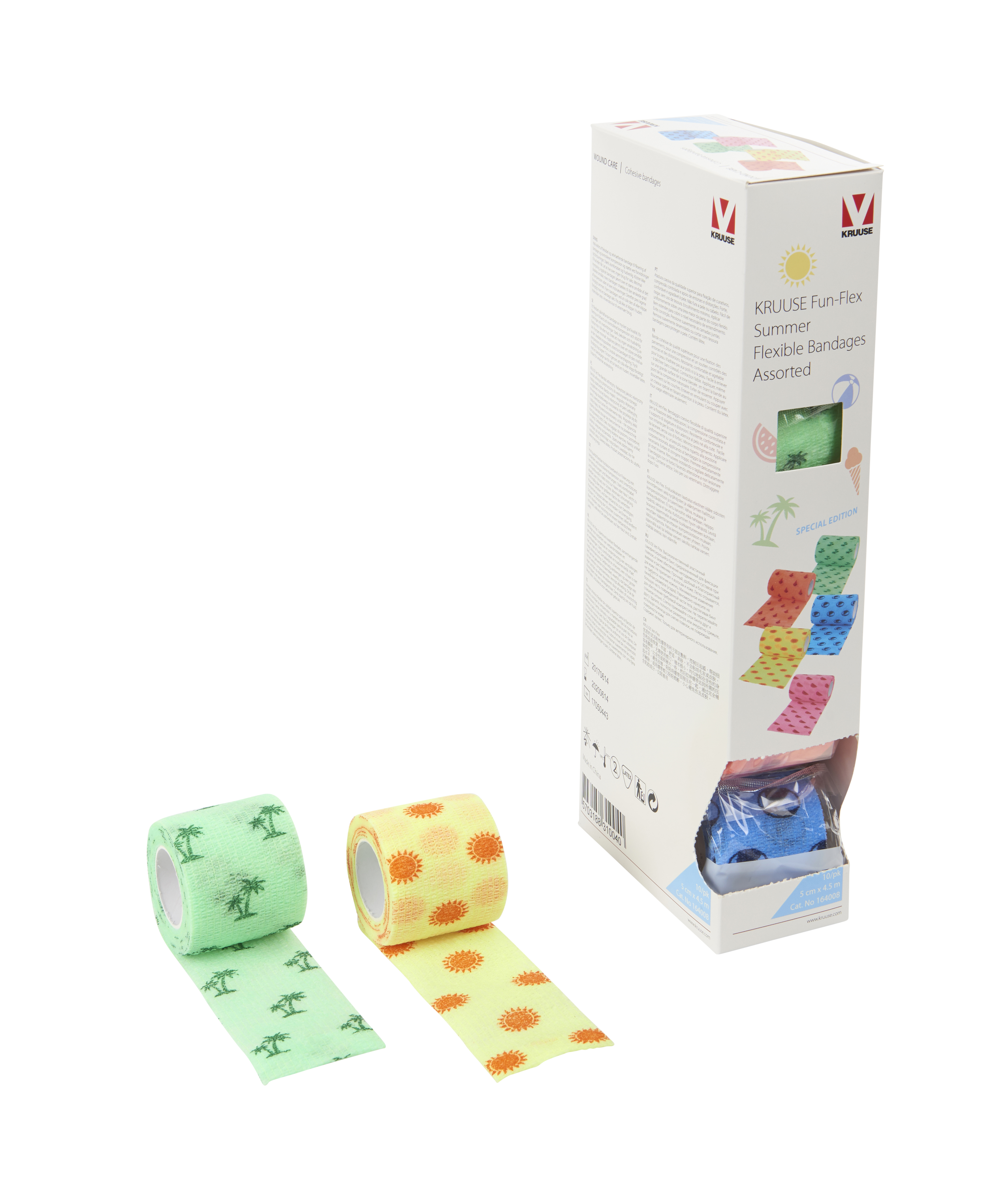 KRUUSE Fun-Flex Summer, assorted, 5 cm x 4.5 m, 10/pk