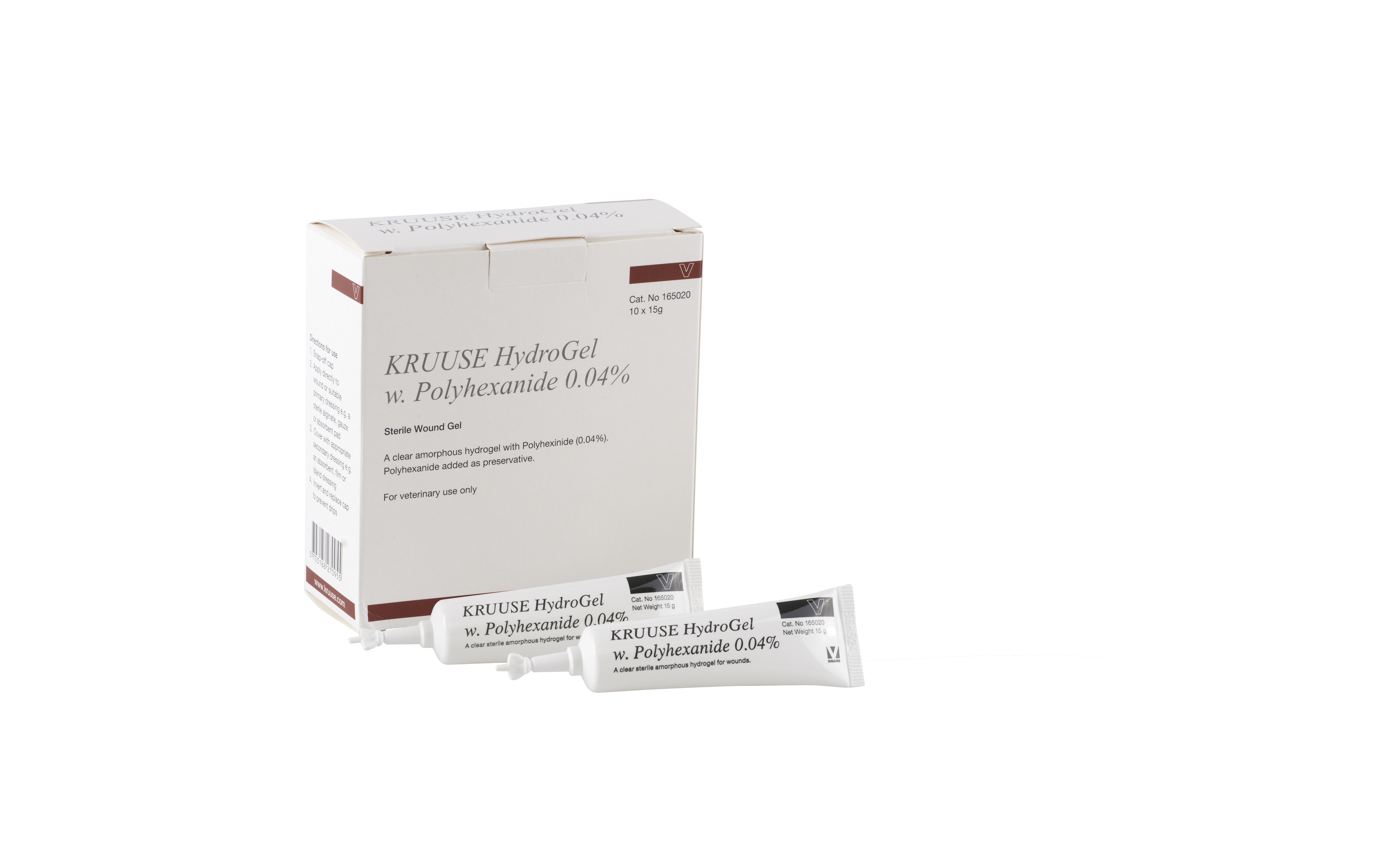 KRUUSE HydroGel w. Polyhexanide 0.04%, sterile, 15 g x 10/pk