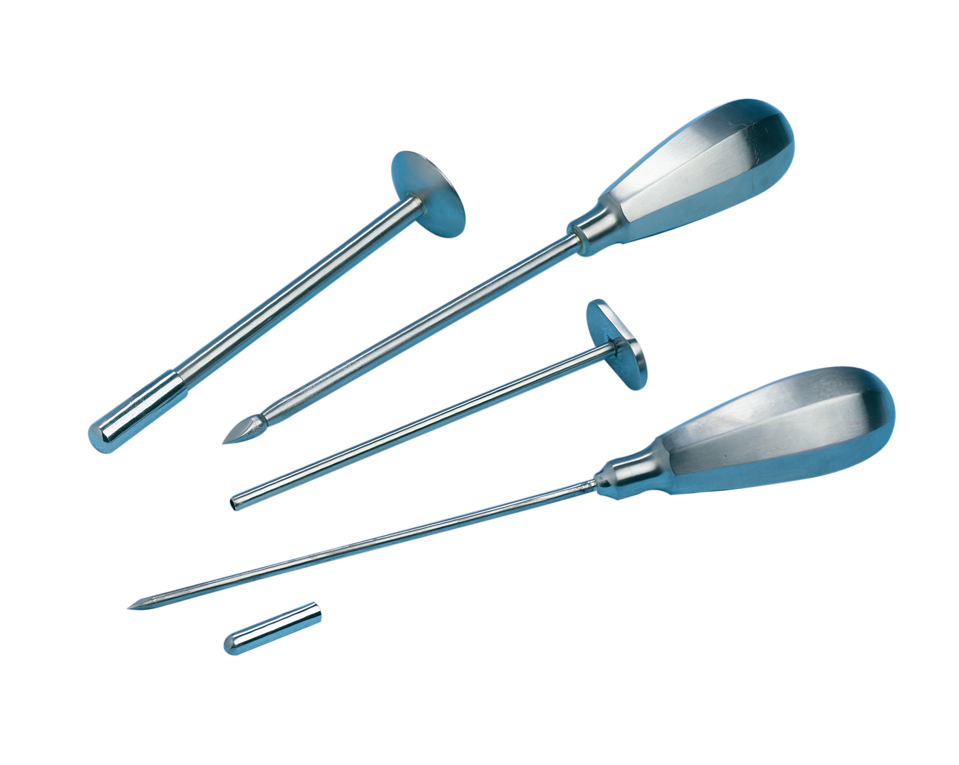 KRUUSE Trocar, w/metal handle and cannula, 4 x 120 mm