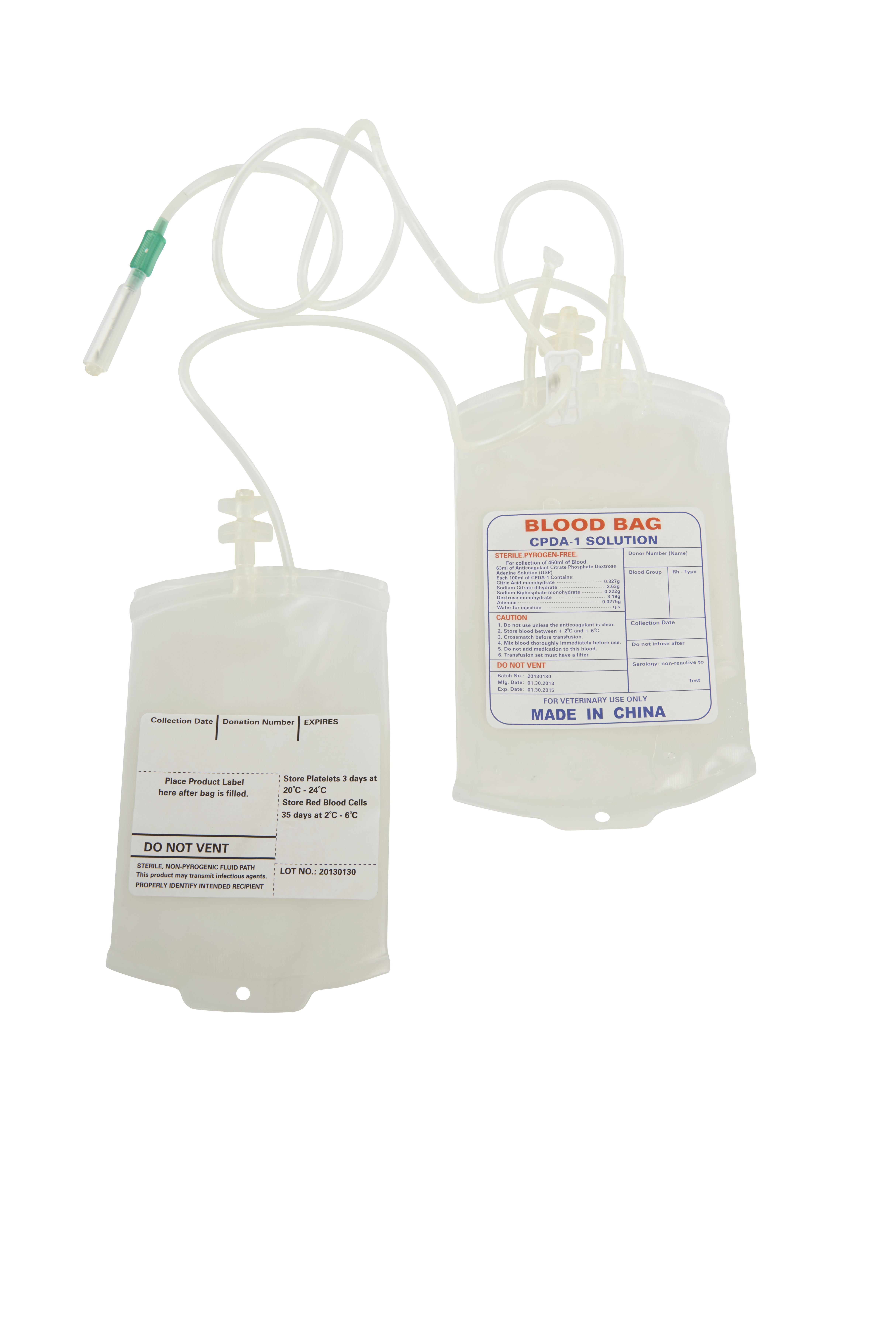 Double Blood Collection Unit, 450 ml