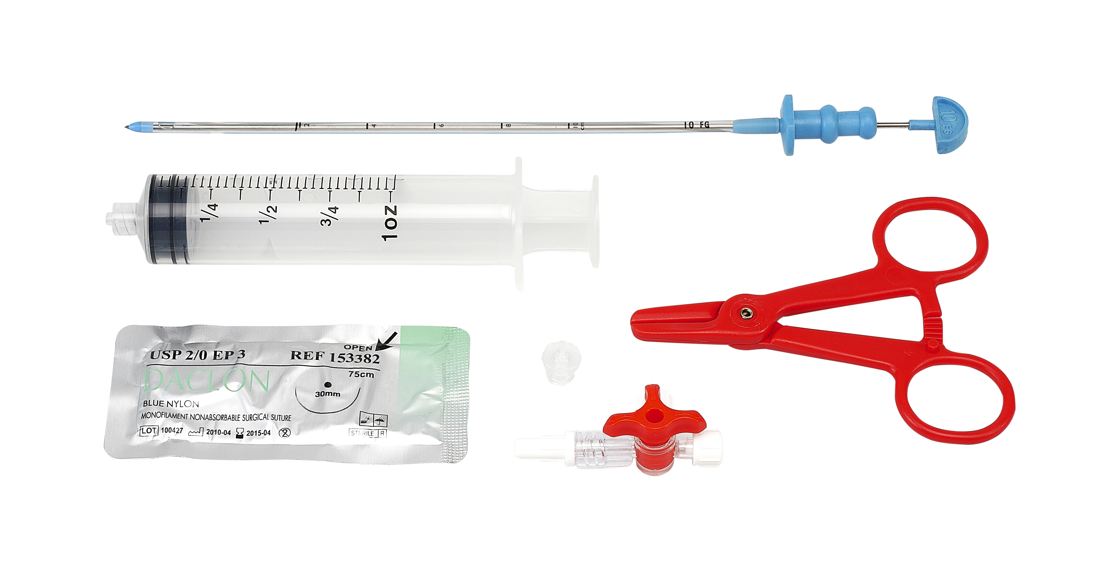 KRUUSE Thoracic Trocar Drainage Procedure Kit, 10 FG, sterile, 1/pk