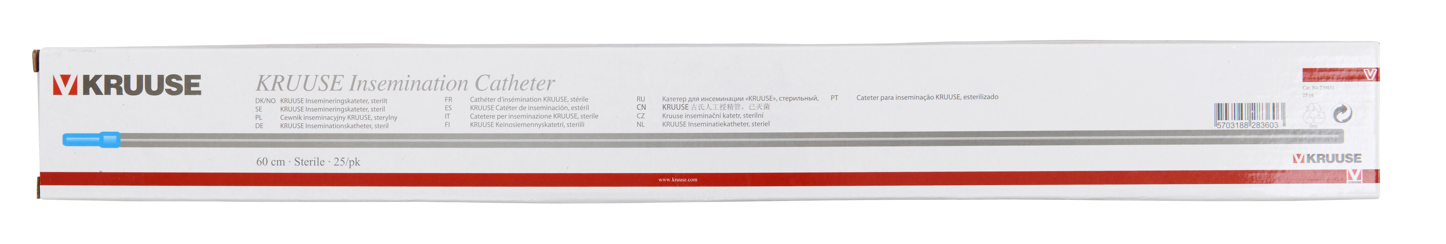 KRUUSE Insemination Catheter, sterile, 60.0 cm, 25/pk
