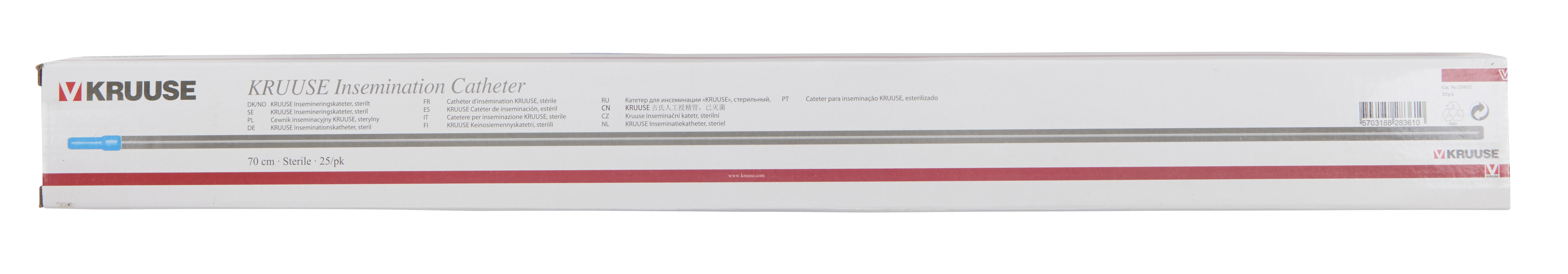 KRUUSE Insemination Catheter, sterile, 70.0 cm, 25/pk