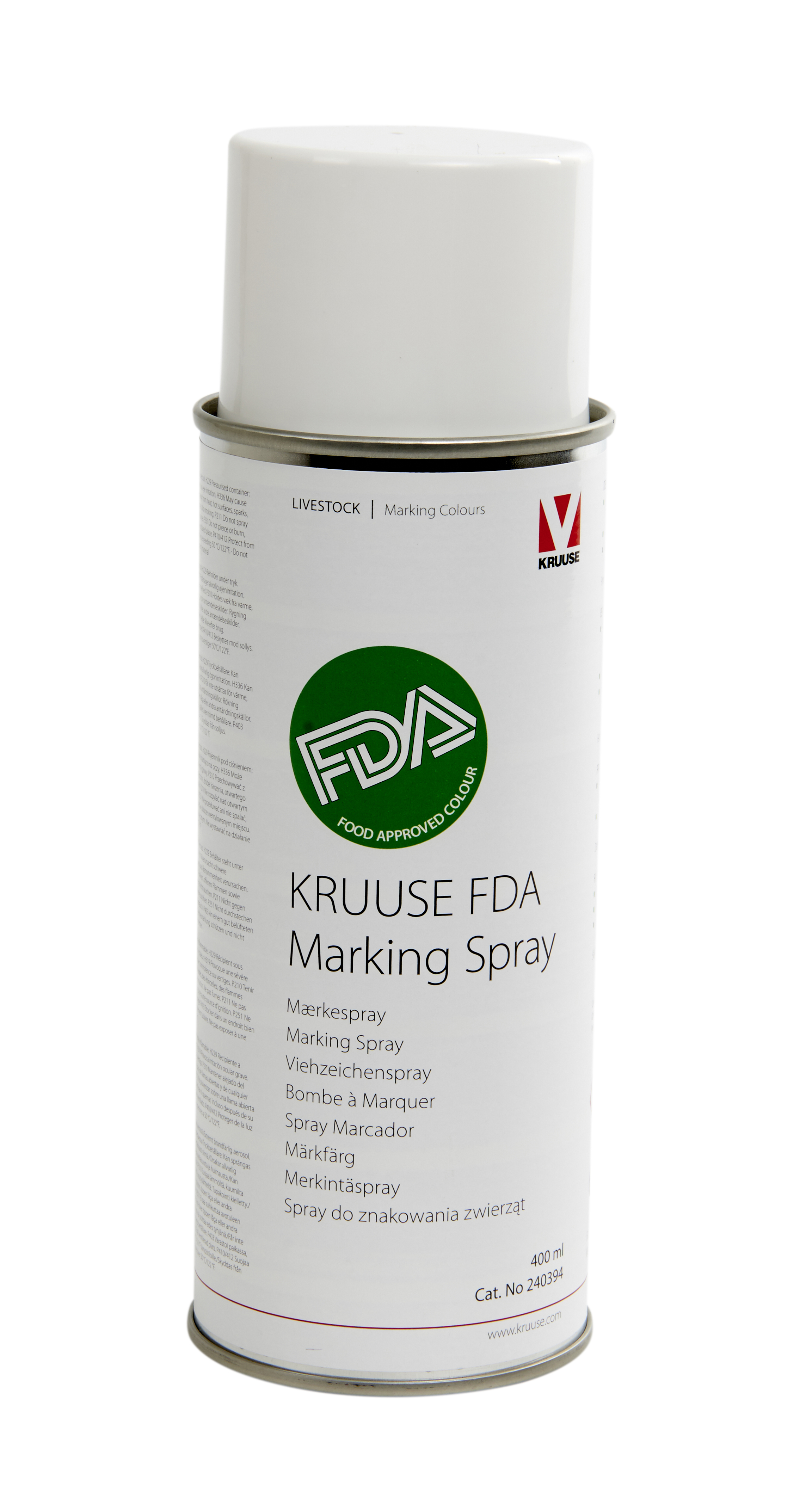 KRUUSE FDA Marking Spray, green, 400 ml, 12/pk