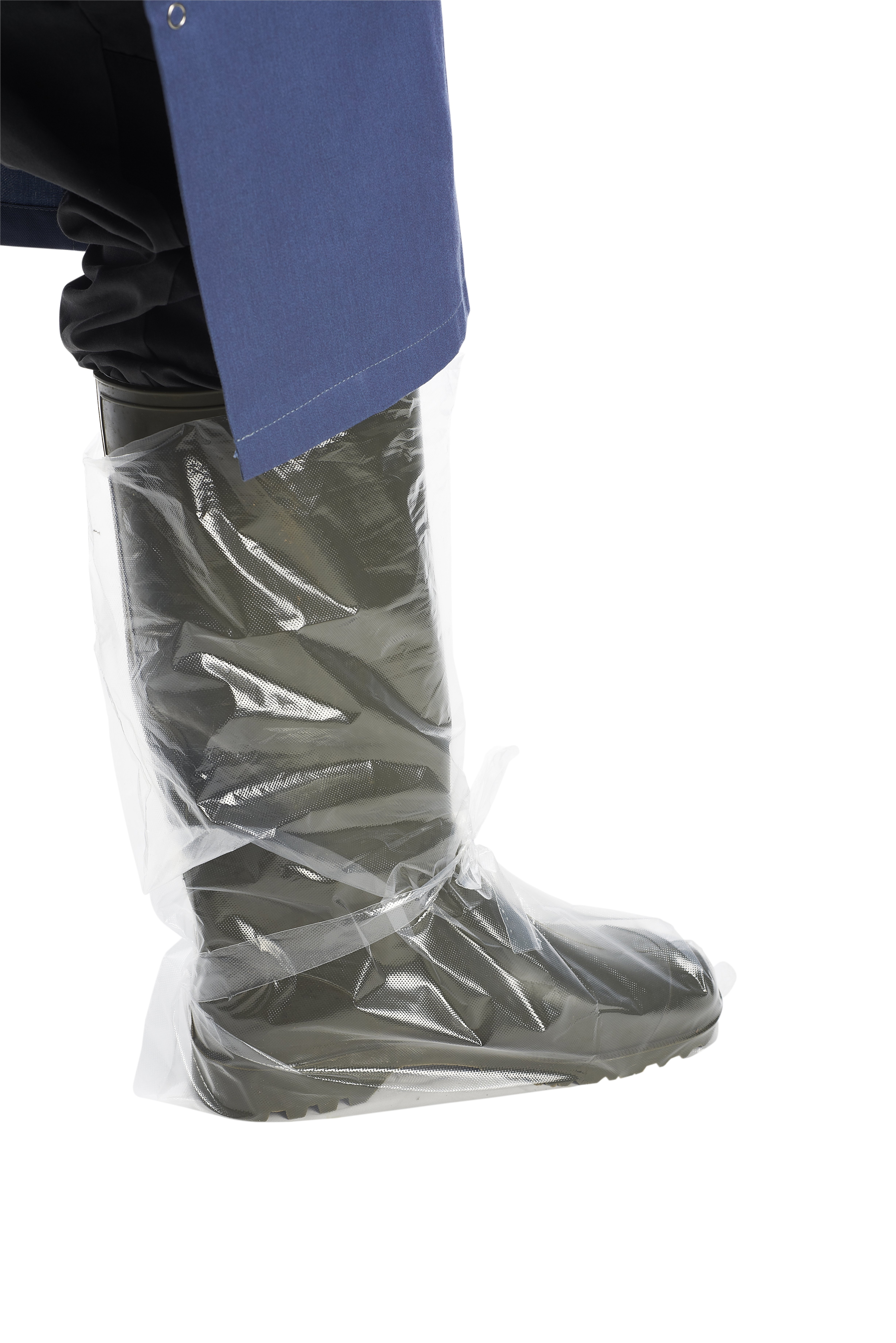 KRUTEX disposable boots, long/thin with ankle laces, 25 pairs