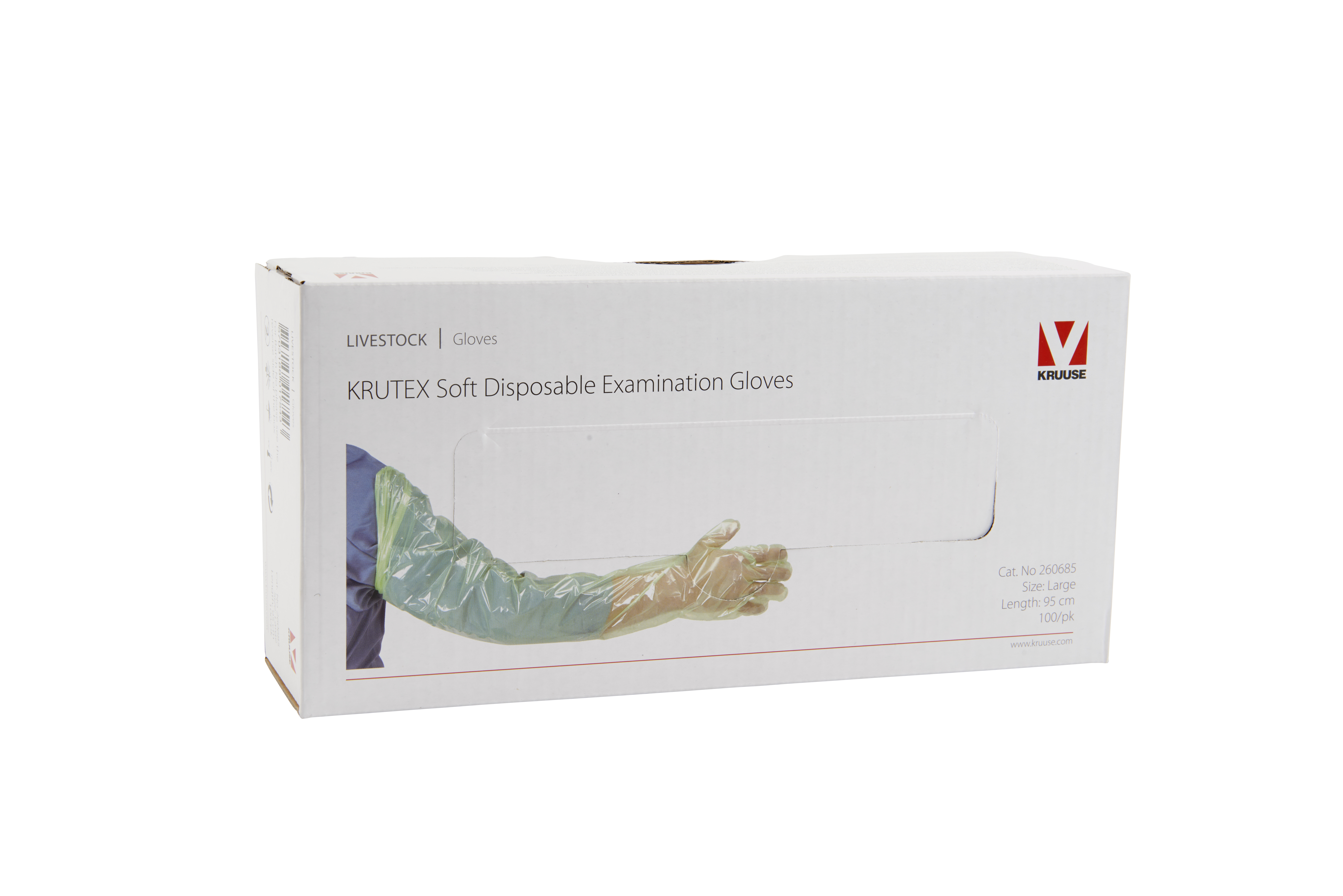 KRUTEX examination gloves, soft, L, 100/pk