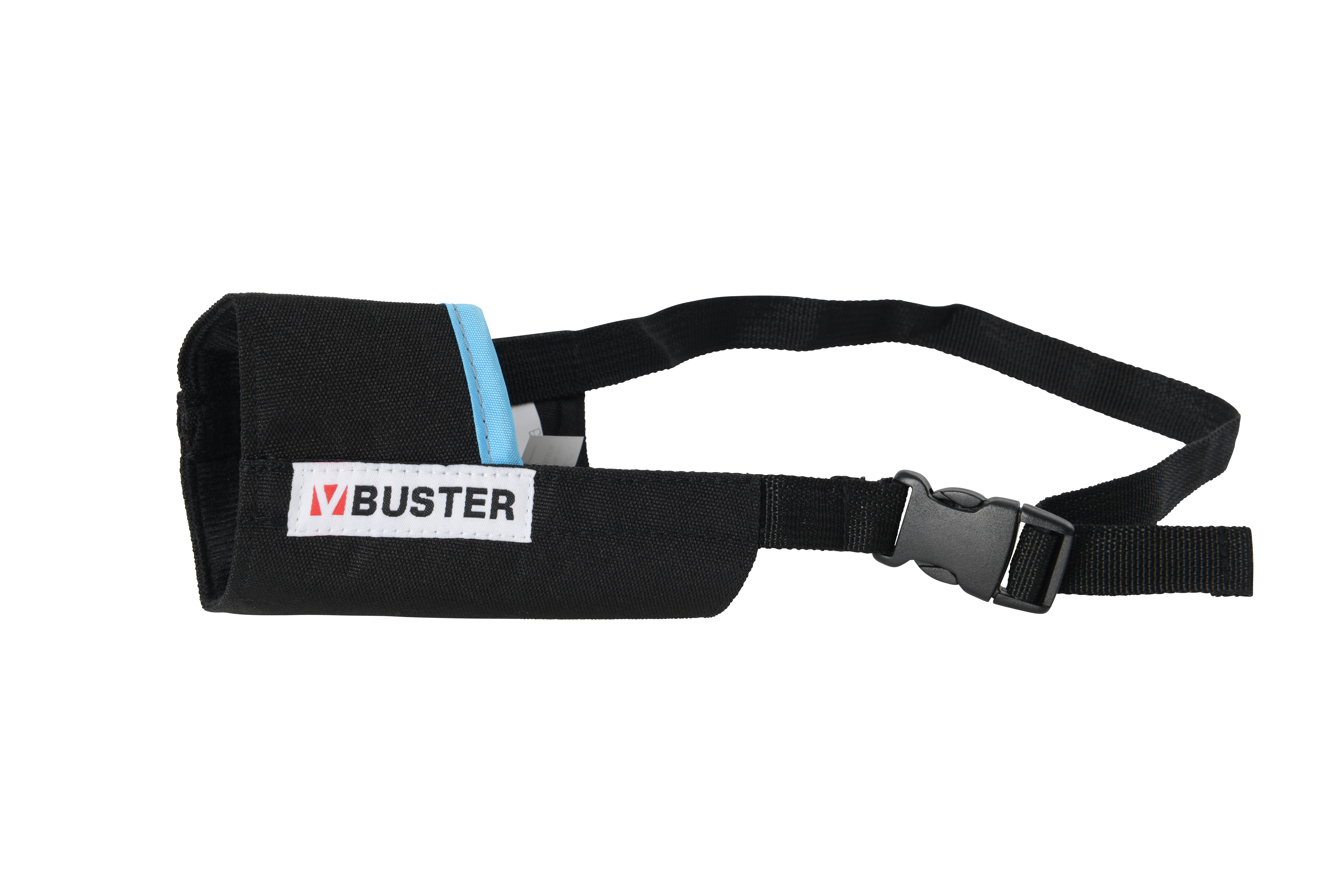 BUSTER Easy-ID nylon dog muzzle, XL, turquoise