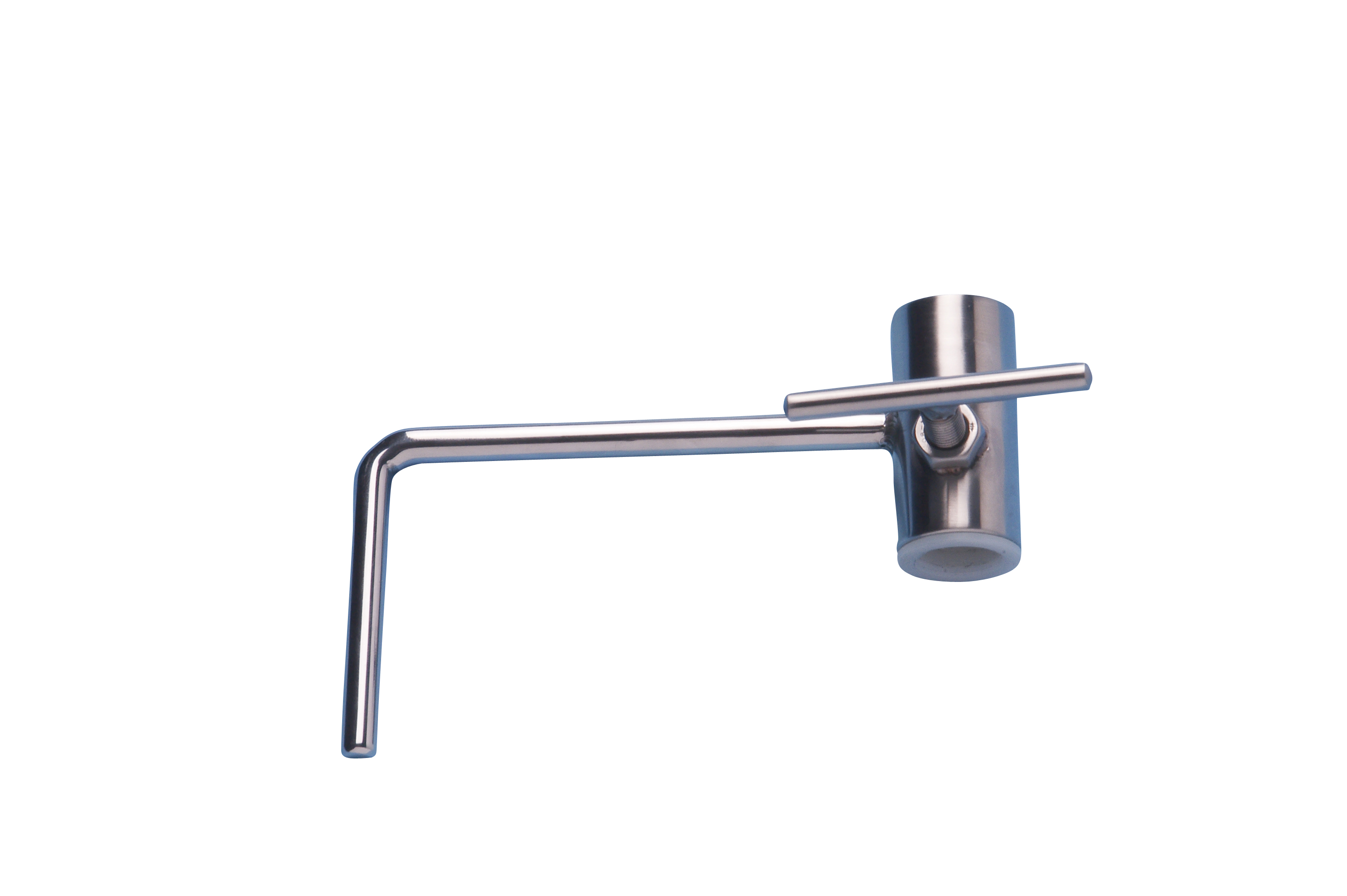 Holder for infusion stand with thumb screw to facilitate fitting of the stand to a BUSTER table