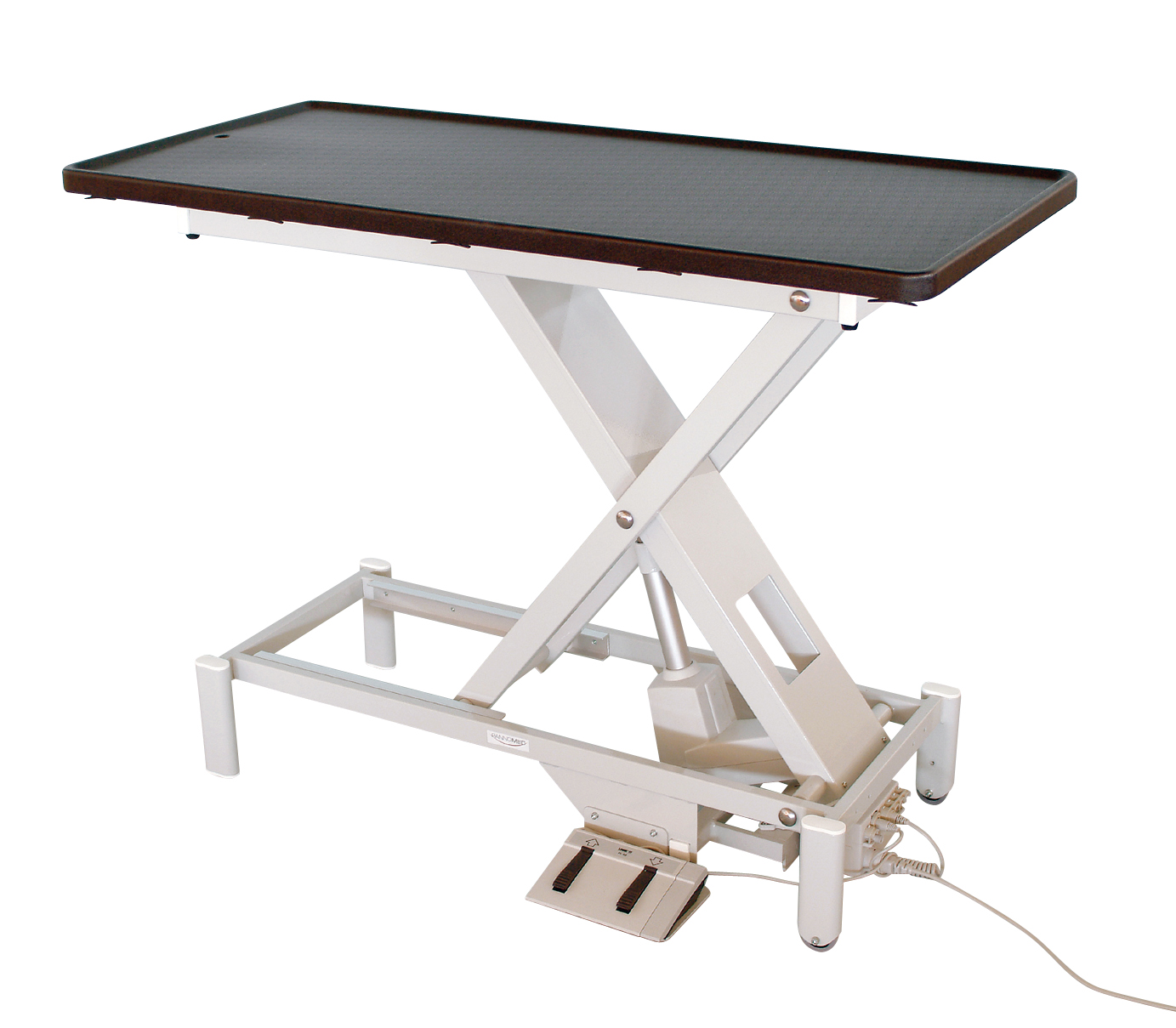 Vet Lift Table, battery, synthetic table top, 2 small castors
