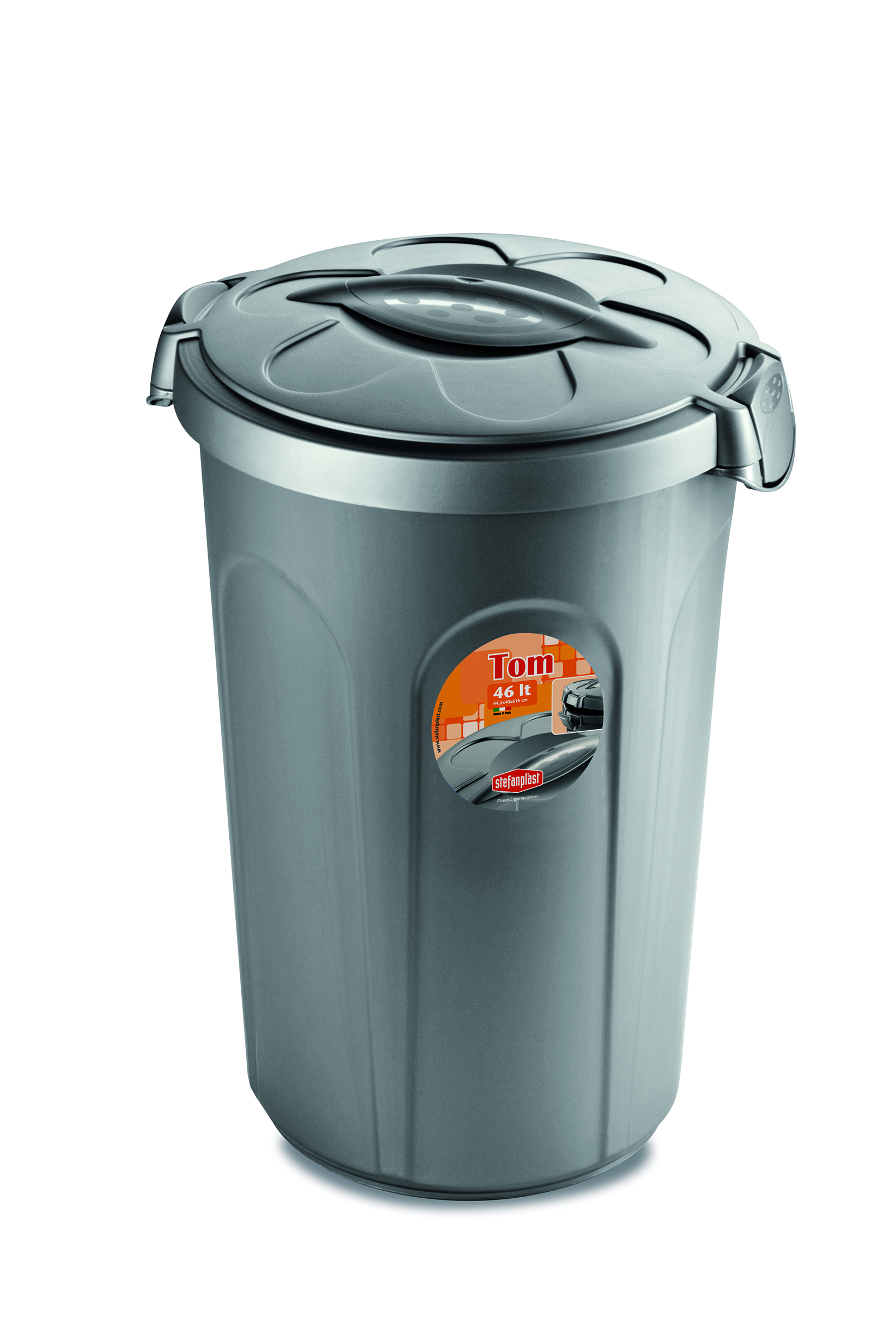 Stefanplast Tom 46 l bucket, silver grey