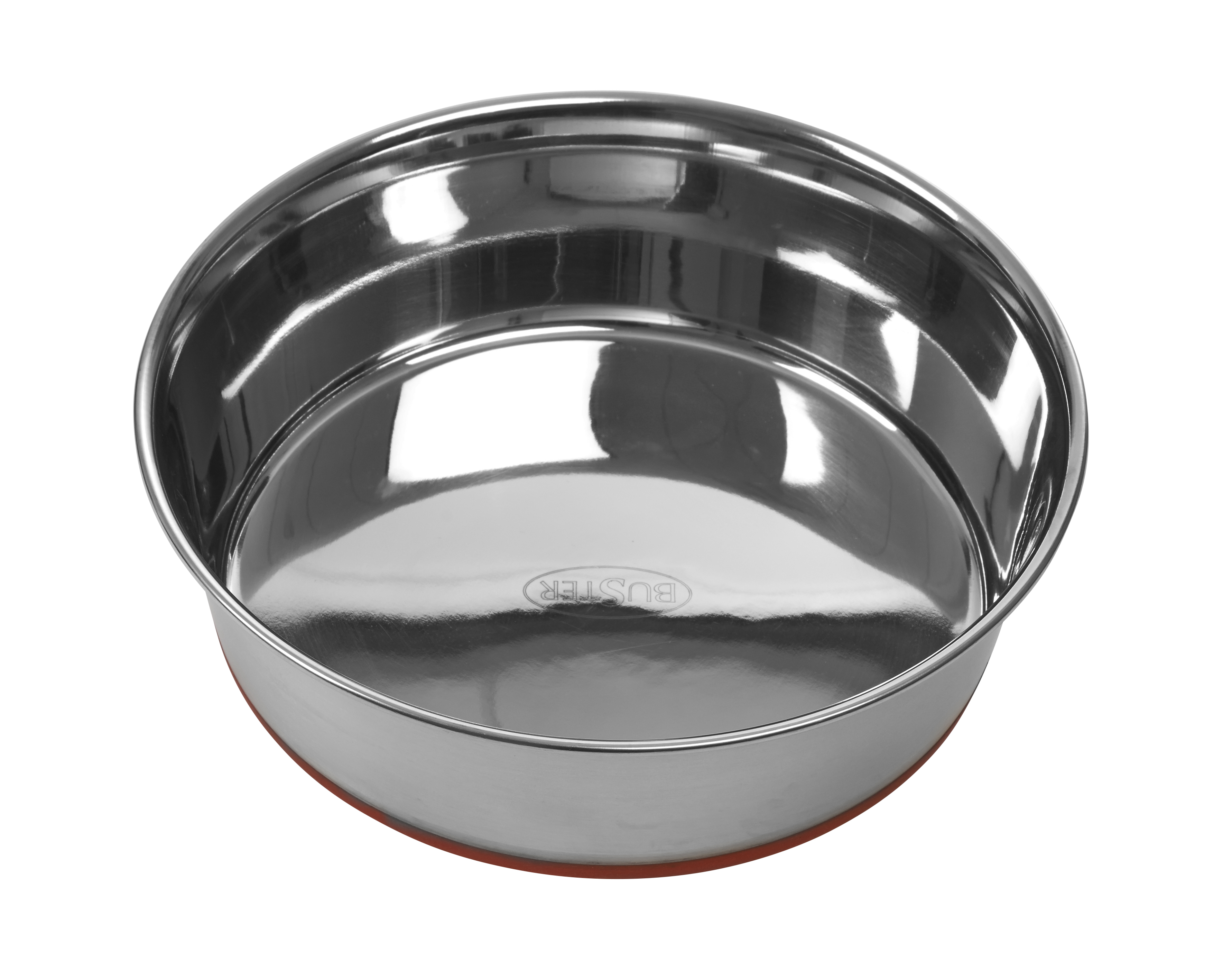 BUSTER Bowl, stainless steel, rubber base, red, 3,7 L