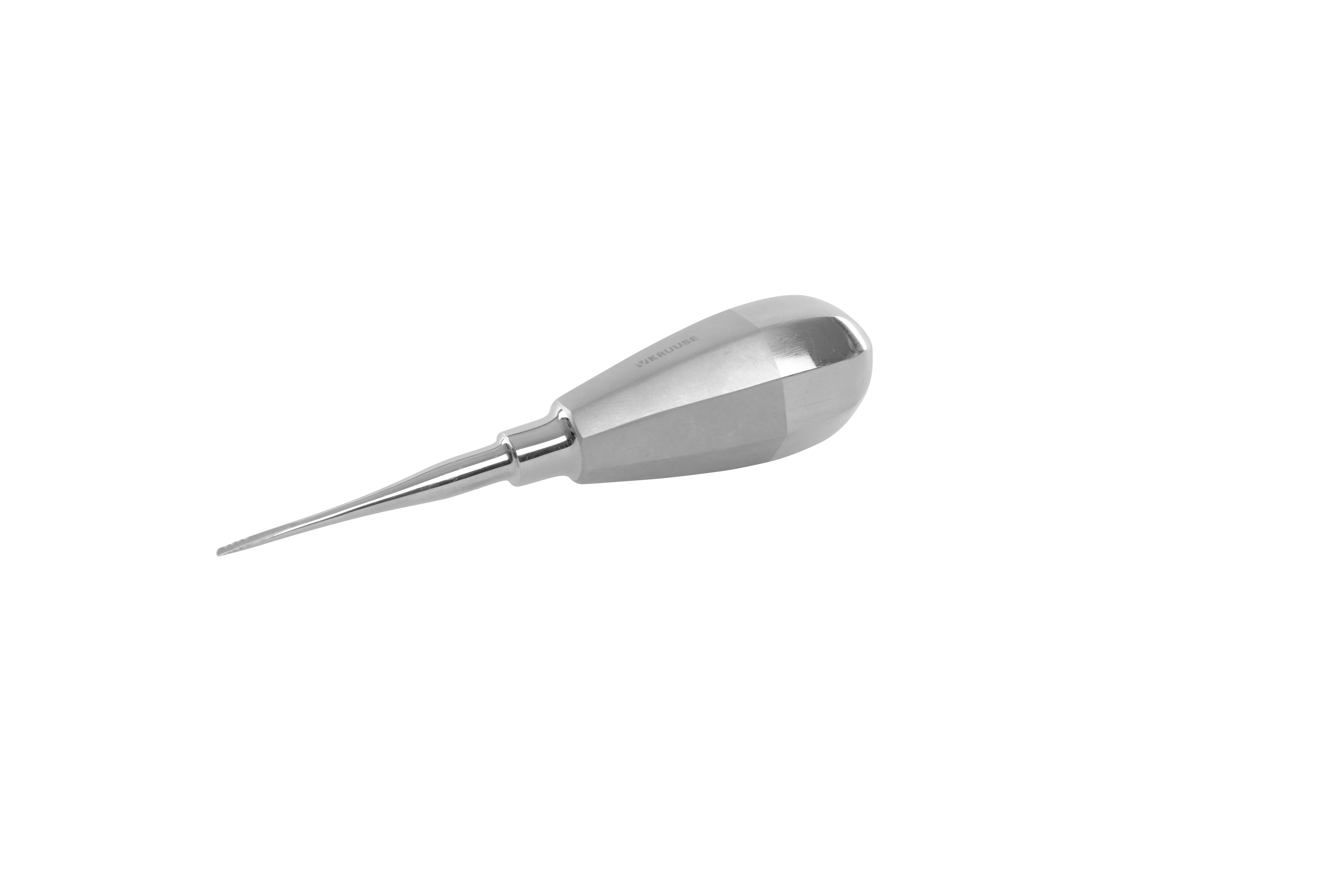 KRUUSE serrated luxator, 2 mm, stubby handle