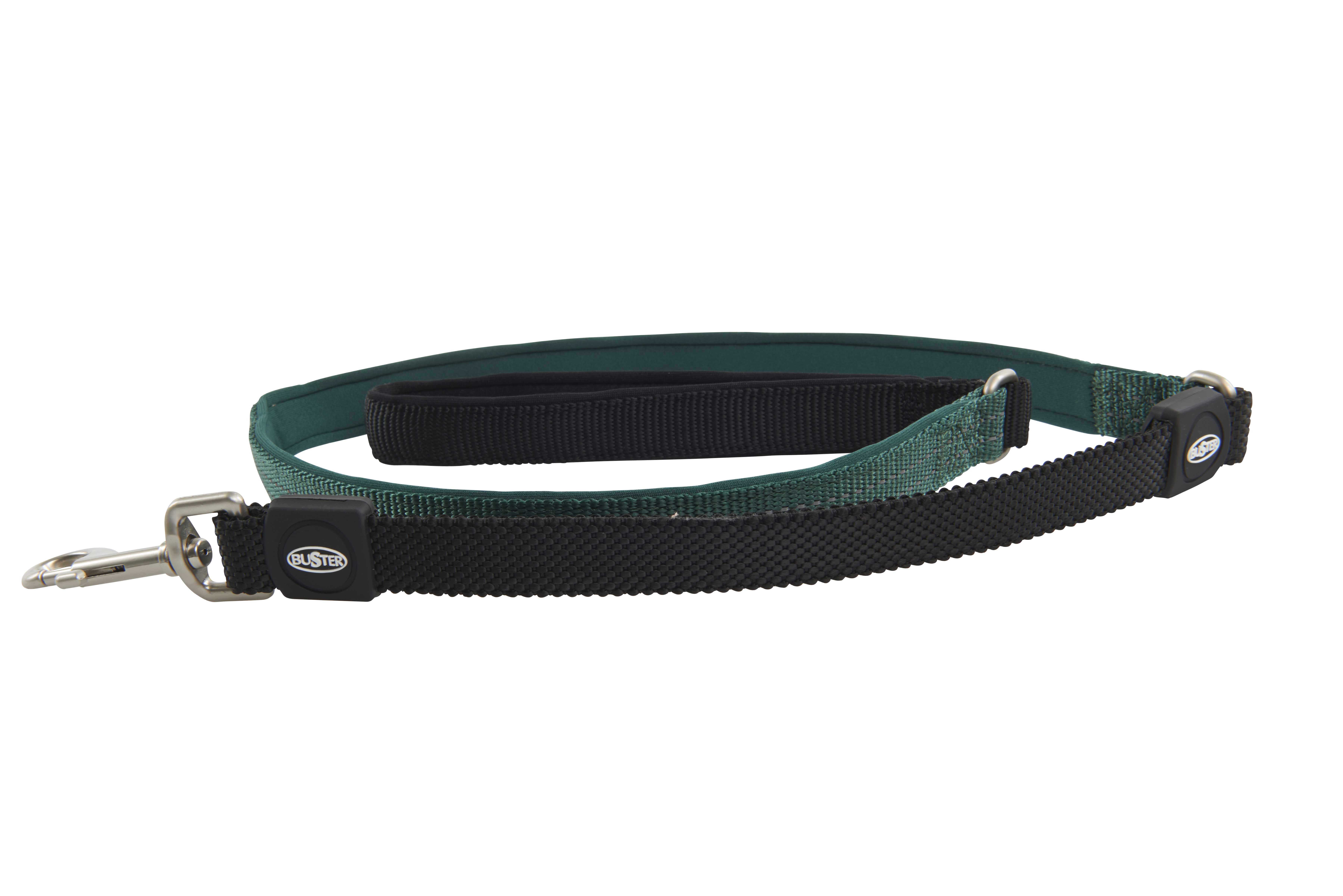 BUSTER Neoprene 180 cm Bungee Lead, Green/Green, S/M, 20mm