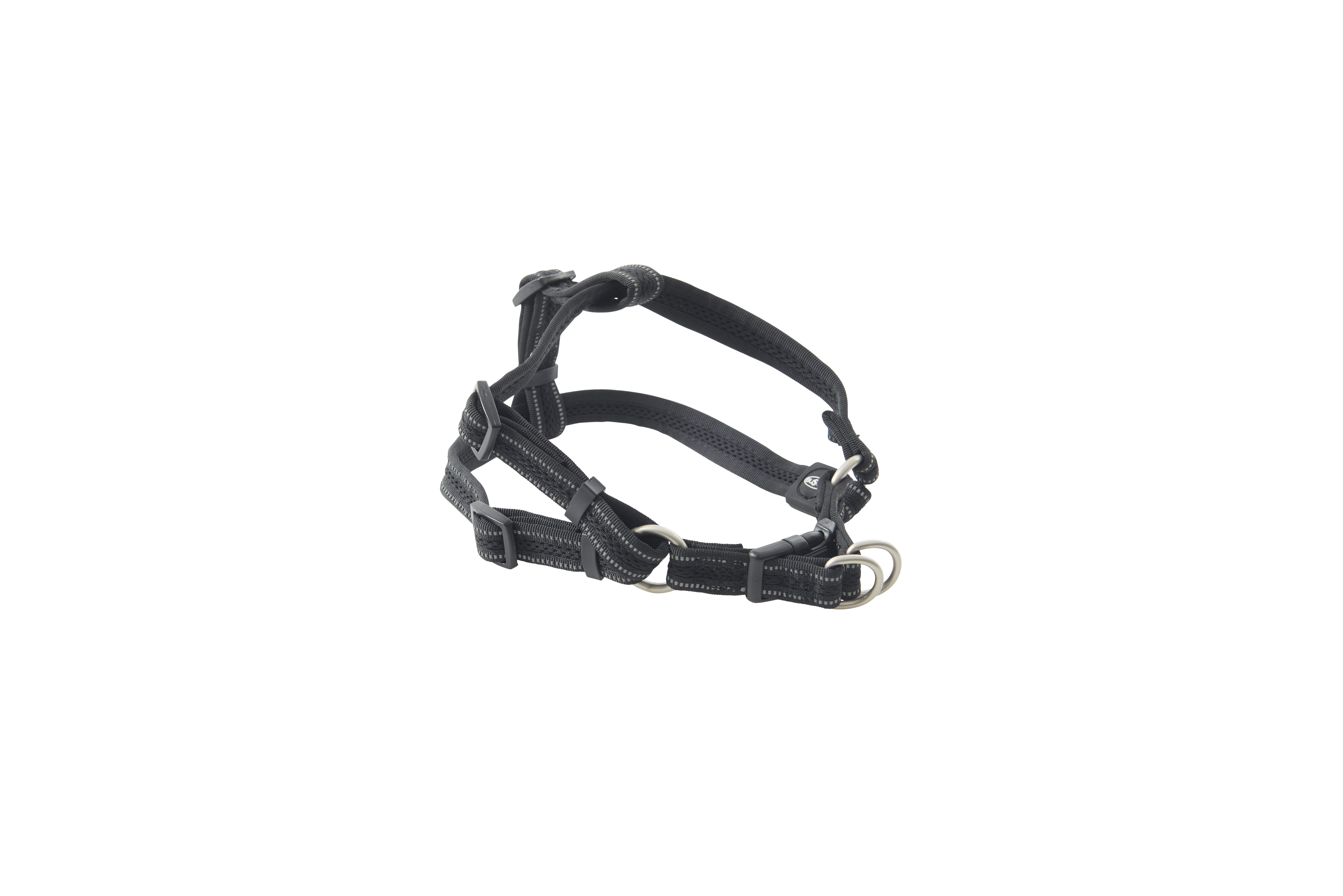BUSTER Reflective Mesh Step-in Harness, Black/Black, S, 20mm