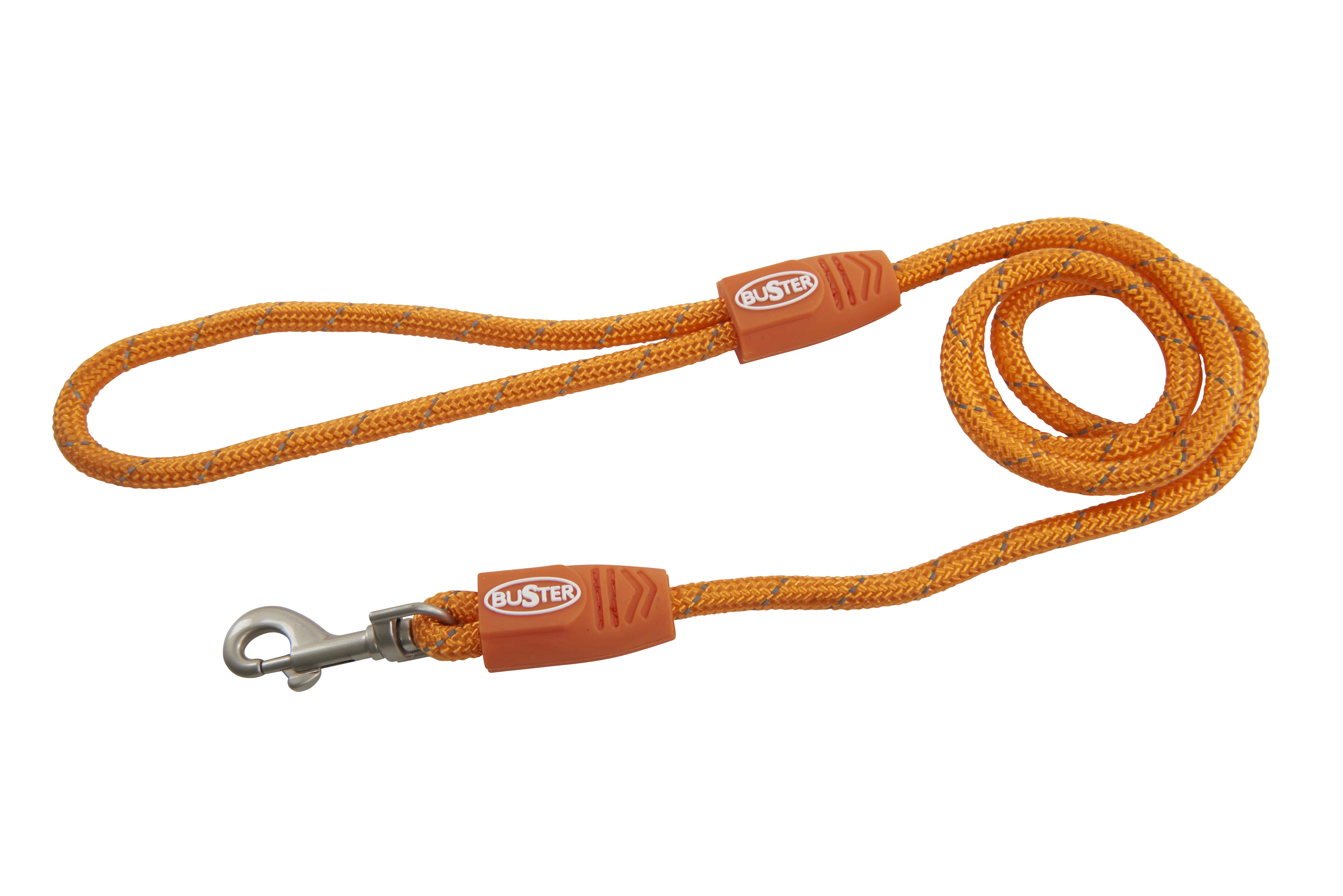 BUSTER Reflective Rope 120 cm Lead, Orange, 8mm