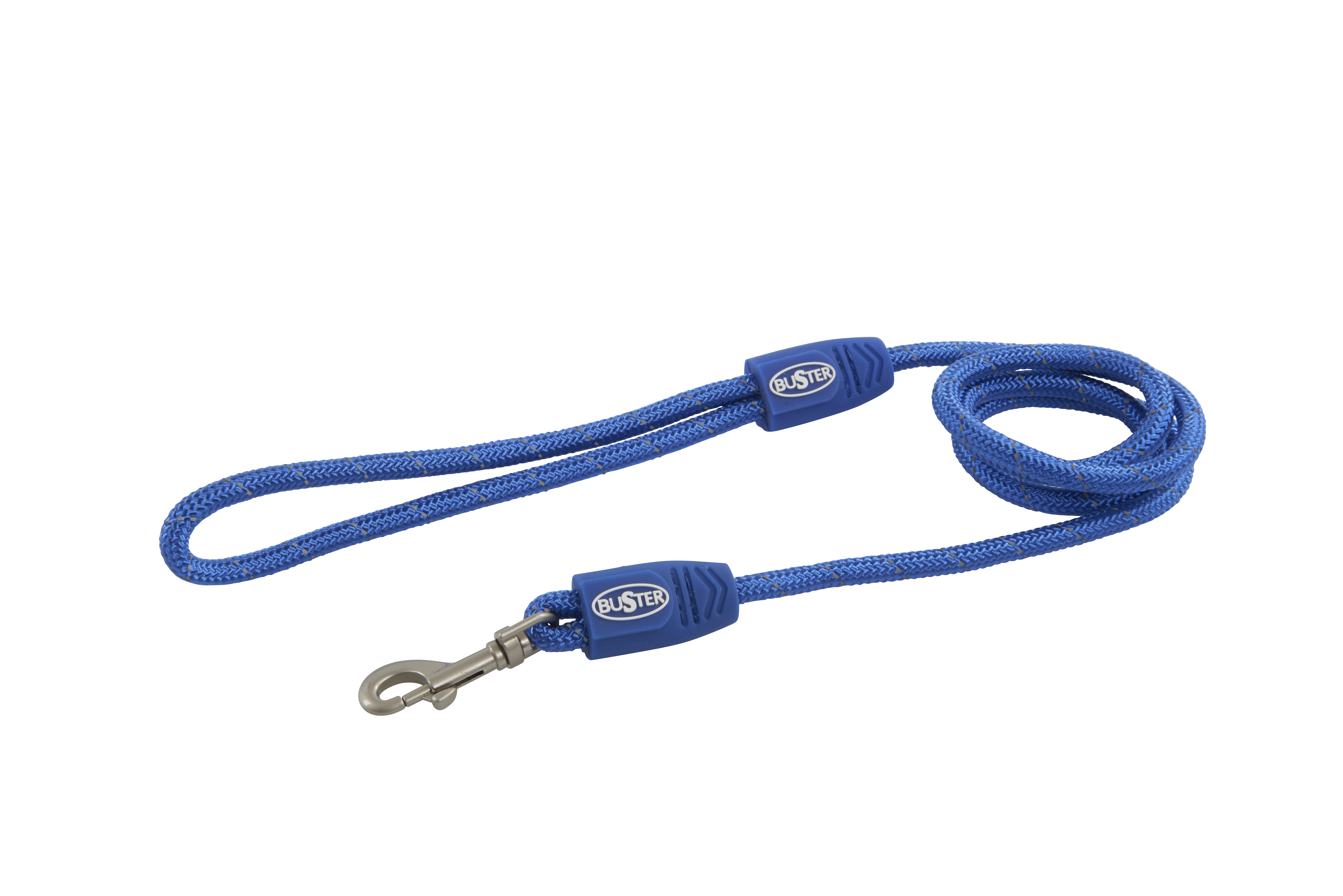 BUSTER Reflective Rope 120 cm Lead, Blue, 8mm