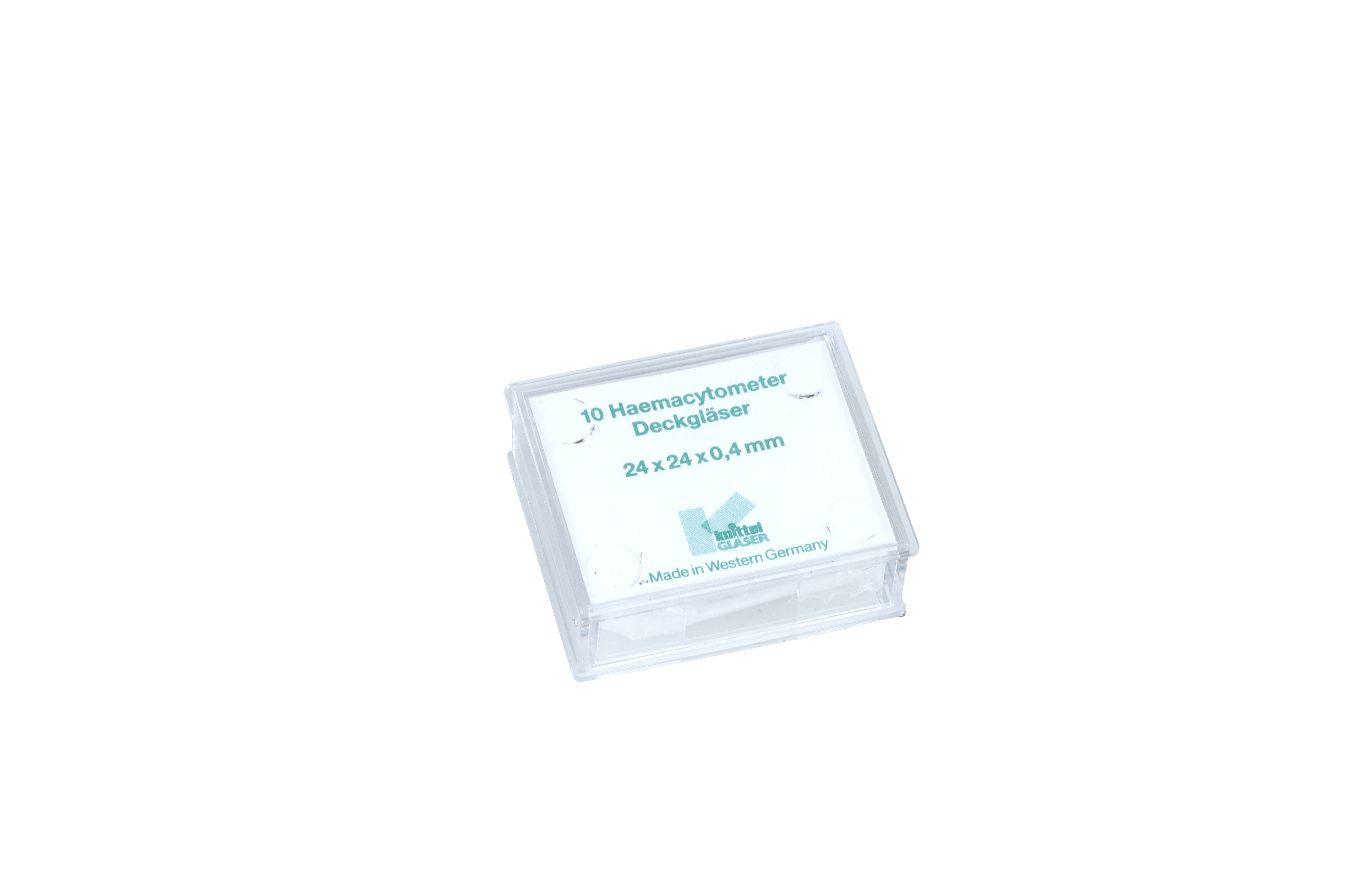 Cover slips Bürker-Türk cell counter 24 x 24 mm, 10/pk