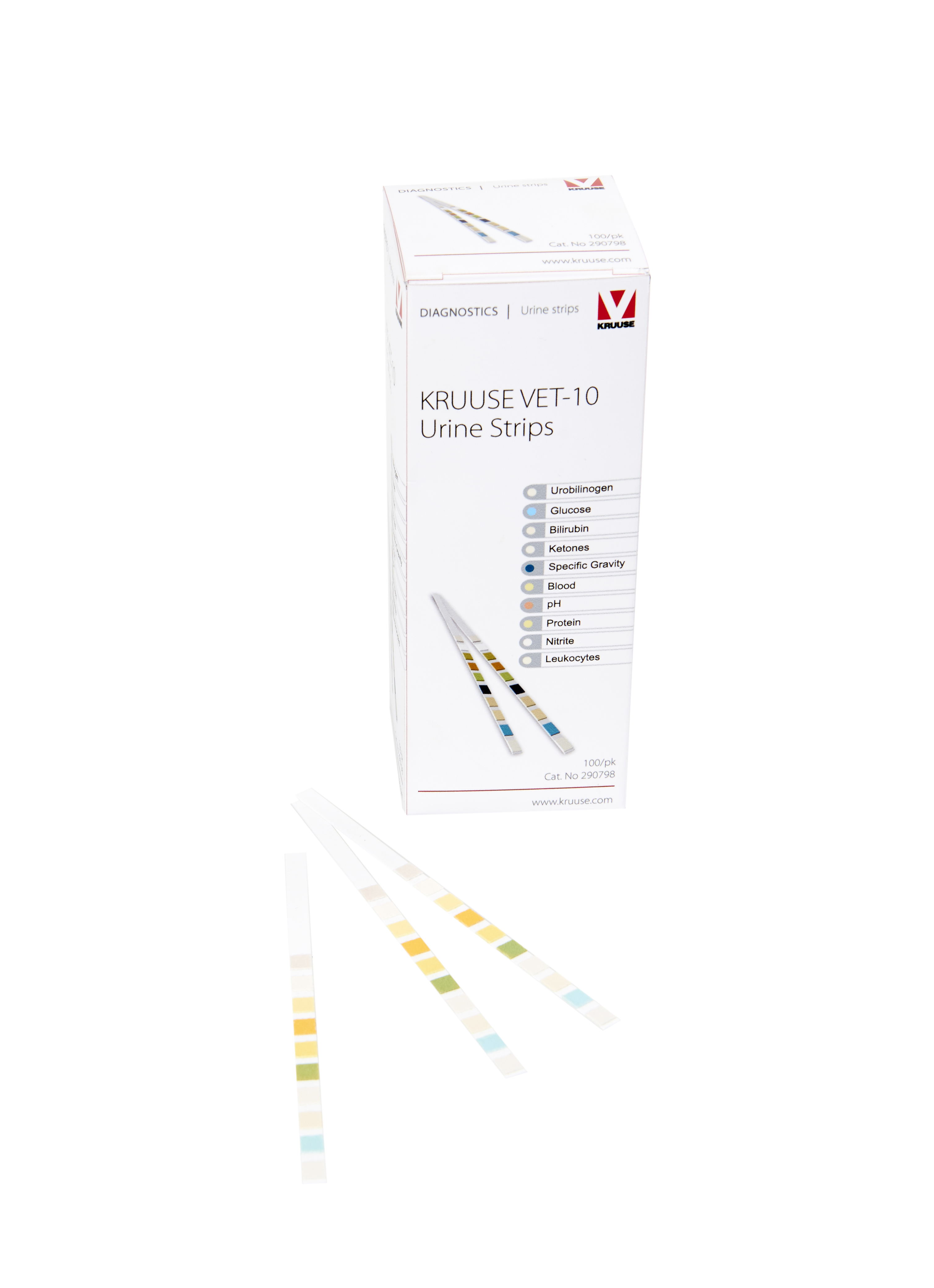 KRUUSE VET-10 Urine Test Strips, 100/pk