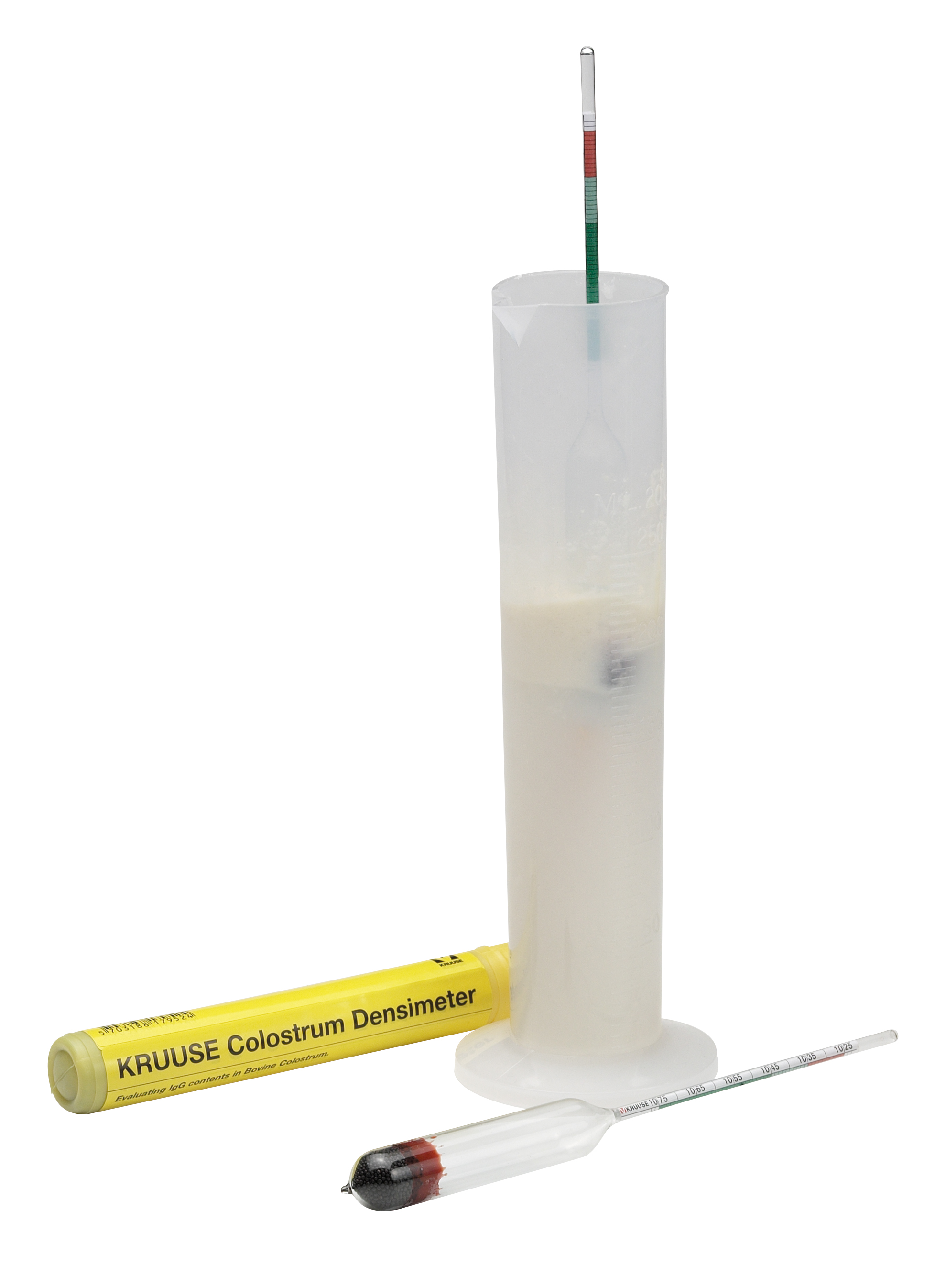 KRUUSE colostrum densimeter complete with measuring cylinder