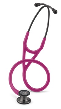 Littmann Cardiology IV™ Stethoscope, Smoke Finish Chestpiece, Rasberry Tube, 27 inch (6178)