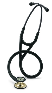 Littmann Cardiology IV™ Stethoscope, Champagne Finish Chestpiece, Black Tube, 27 inch, 6179